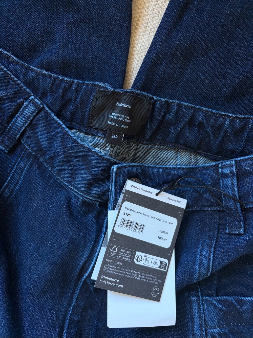 Finisterre Croft Workwear Denim Barrel Pants - Picture 6 of 6